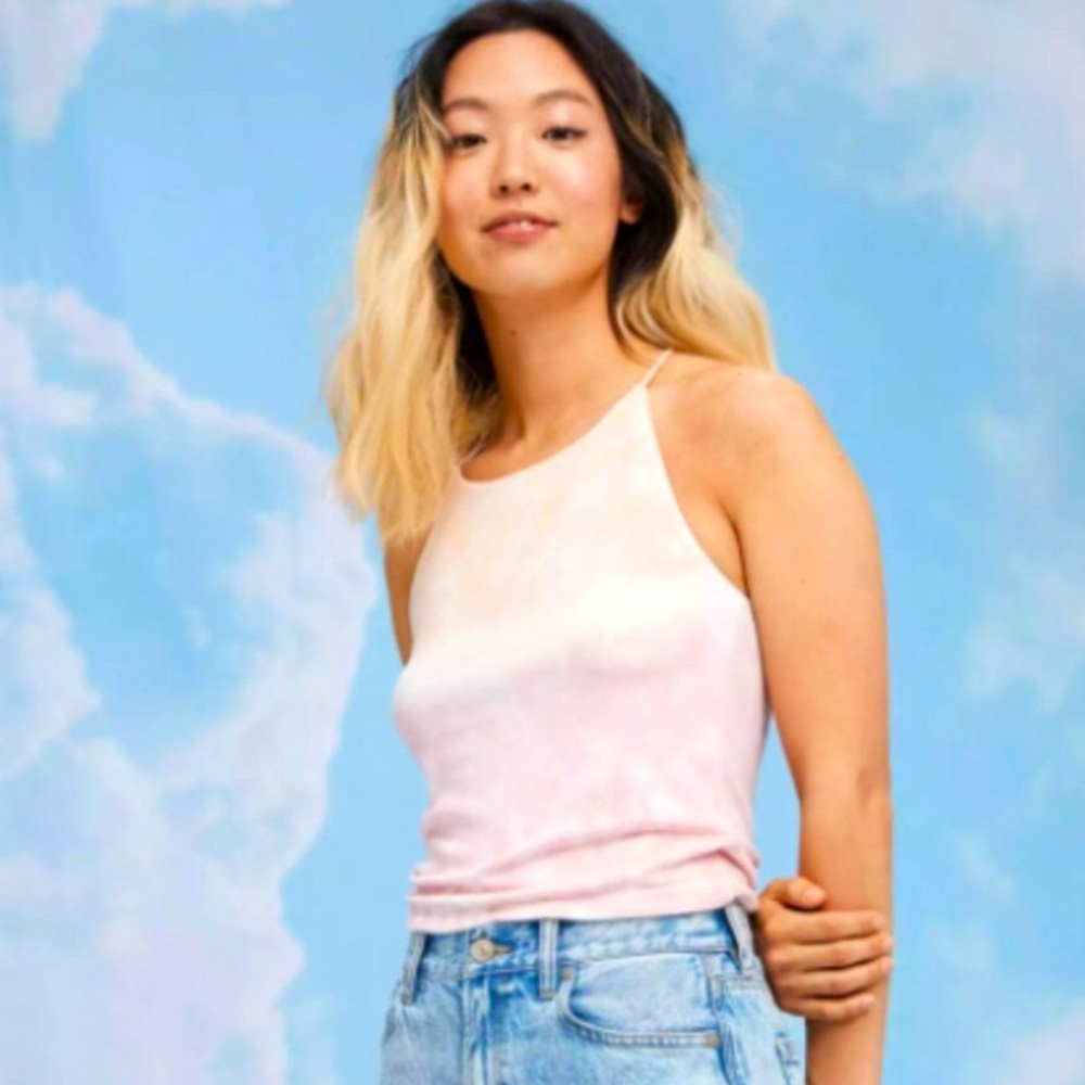 American eagle soft and sexy, tie dye ribbed tank top in size small